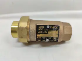 Watts 3ku#0061791. 3/4 3/4. 3/4x3/4-7u2-2. Max. 150 Psi- 180ftf Dual Check Backflow Preventer .#d0553 Watts 3ku#0061791. 3/4 3/4. 3/4x3/4-7u2-2. Max. 150 Psi- 180ftf Dual Check Backflow Preventer .#d0553