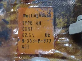 Westinghouse 5-333-p-977g01 A200 Coil Type Ah 62.5vdc