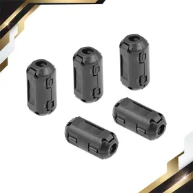 Zaplyte 669739714536 5 Pcs 5mm Ferrite Cores Ring Clip-on Rfi Emi Noise Suppression Cable Clip Black